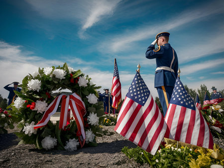 Happy Memorial Day. Remember and honor those who have served our country.の写真素材
