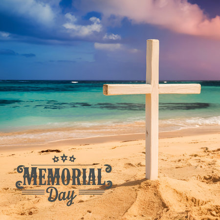Happy Memorial Day. Remember and honor those who have served our country.の写真素材