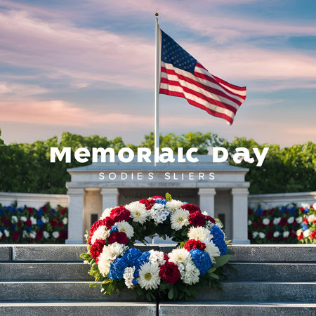 Happy Memorial Day. Remember and honor those who have served our country.の写真素材