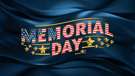 Memorial Day Banner Remember and Honor with the American Flag.の写真素材