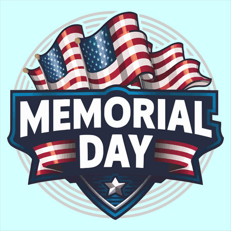 Memorial Day logo Remember and Honor Vector Designのイラスト素材