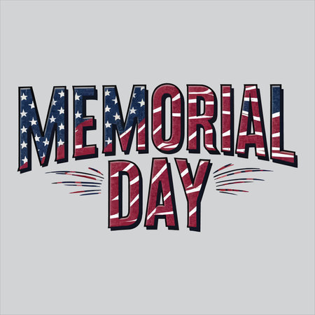 Memorial Day logo Remember and Honor Vector Designのイラスト素材