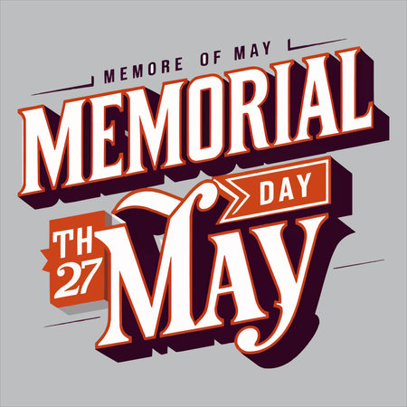 Memorial Day logo Remember and Honor Vector Designのイラスト素材
