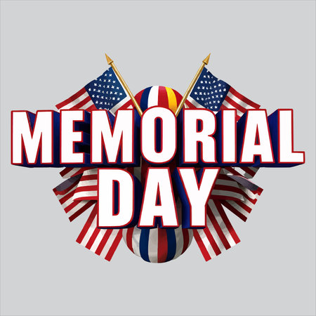 Memorial Day logo Remember and Honor Vector Designのイラスト素材