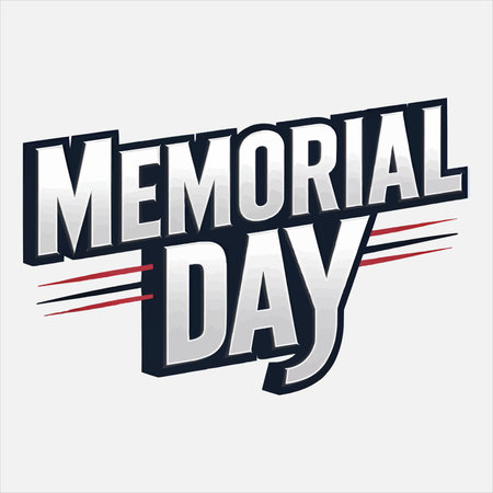 Memorial Day logo Remember and Honor Vector Designのイラスト素材