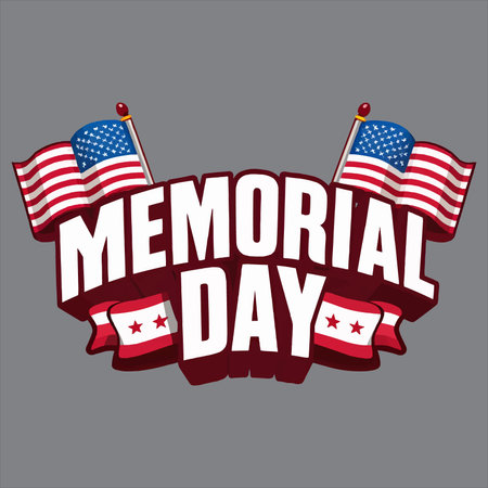 Memorial Day logo Remember and Honor Vector Designのイラスト素材