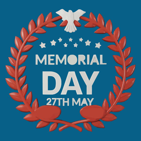 Memorial Day logo Remember and Honor Vector Designのイラスト素材