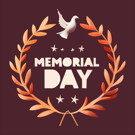 Memorial Day logo Remember and Honor Vector Designのイラスト素材