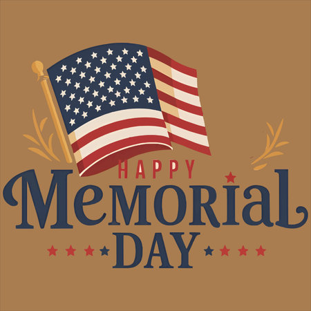 Memorial Day logo Remember and Honor Vector Designのイラスト素材