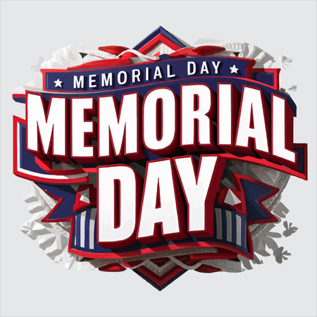 Memorial Day logo Remember and Honor Vector Designのイラスト素材