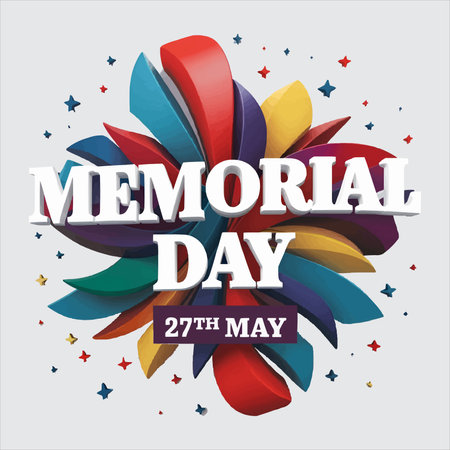 Memorial Day logo Remember and Honor Vector Designのイラスト素材