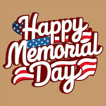 Memorial Day logo Remember and Honor Vector Designのイラスト素材