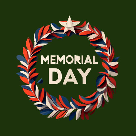 Memorial Day logo Remember and Honor Vector Designのイラスト素材