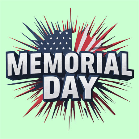 Memorial Day logo Remember and Honor Vector Designのイラスト素材
