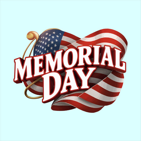 Memorial Day logo Remember and Honor Vector Designのイラスト素材