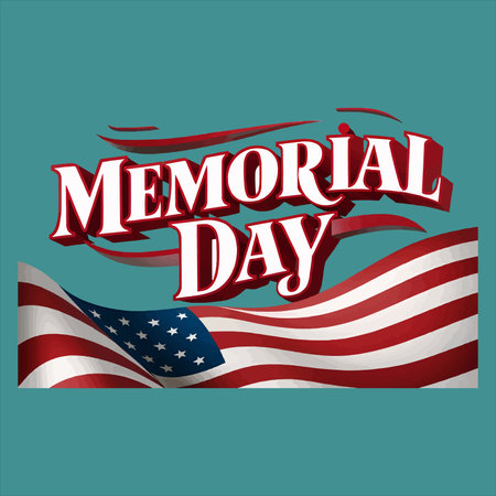 Memorial Day logo Remember and Honor Vector Designのイラスト素材