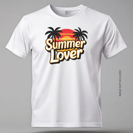 Summer Lover California Vintage T-Shirt Designのイラスト素材