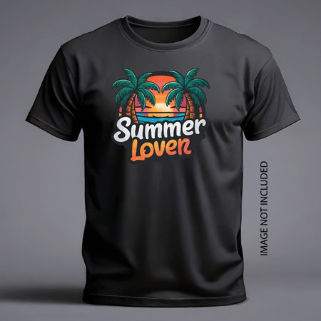Summer Lover California Vintage T-Shirt Designのイラスト素材