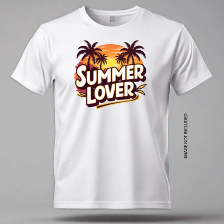 Summer Lover California Vintage T-Shirt Designのイラスト素材