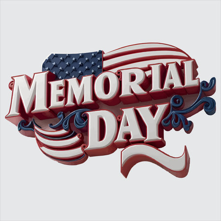 Memorial Day logo Remember and Honor Vector Designのイラスト素材