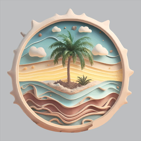 summer beach sunset t shirt designのイラスト素材