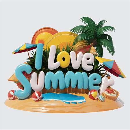 summer beach sunset t shirt designのイラスト素材