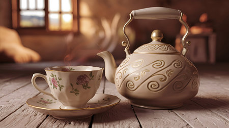 21 May International Tea Day Bannerの写真素材