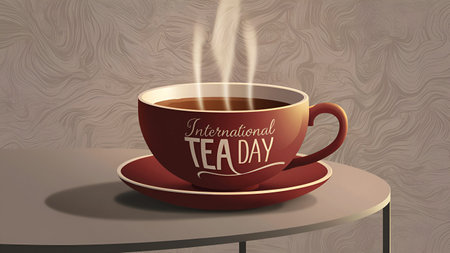 21 May International Tea Day Bannerの写真素材