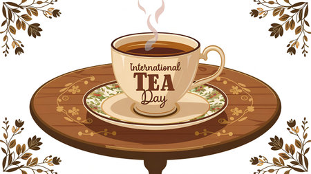 21 May International Tea Day Bannerの写真素材