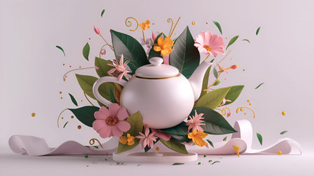 21 May International Tea Day Bannerの写真素材