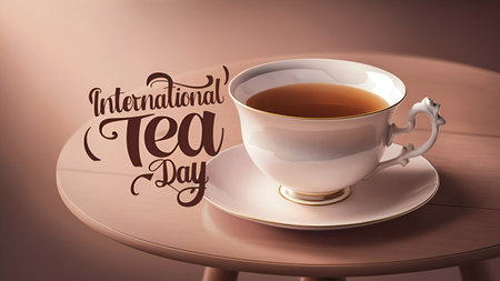 21 May International Tea Day Bannerの写真素材