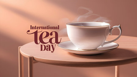 21 May International Tea Day Bannerの写真素材