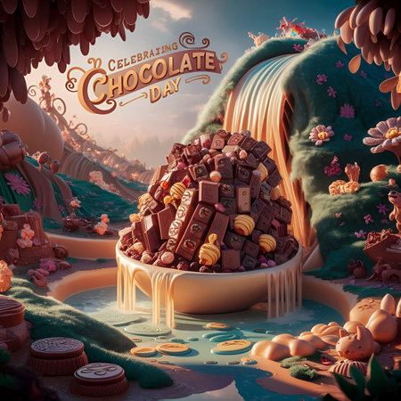 World Chocolate Day - A luxurious chocolateの写真素材