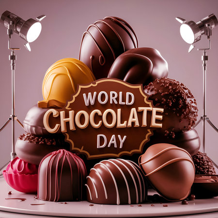 World Chocolate Day - A luxurious chocolateの写真素材