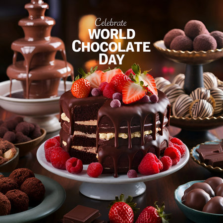 World Chocolate Day - A luxurious chocolateの写真素材