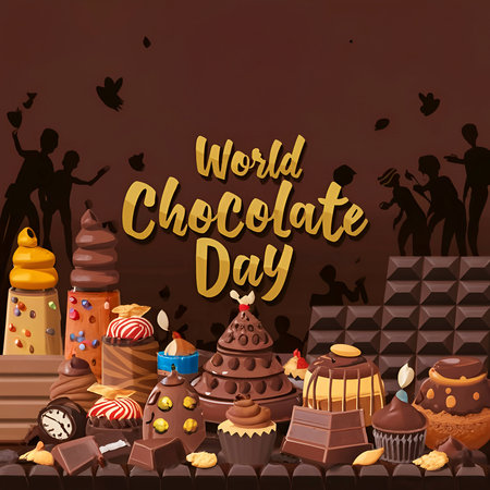 World Chocolate Day - A luxurious chocolateの写真素材