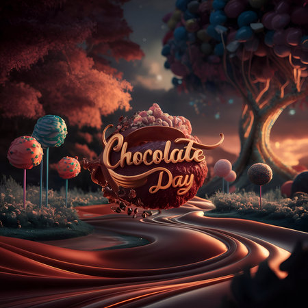 World Chocolate Day - A luxurious chocolateの写真素材