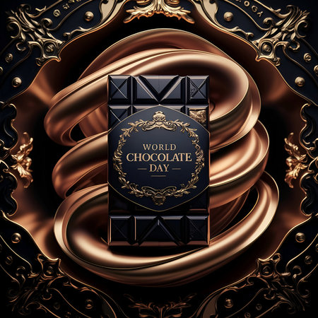 World Chocolate Day - A luxurious chocolateの写真素材