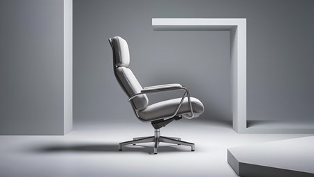 Comfort and Style: The Modern Office Chairの写真素材