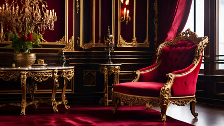 Stylish luxury chair in living room.