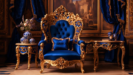 Stylish luxury chair in living room.の写真素材