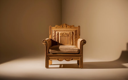 Vintage Comfort: Embracing the Charm of an Old Chairの写真素材