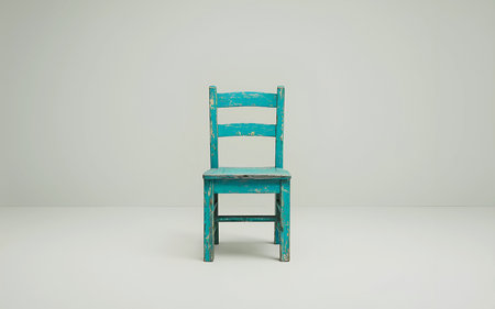 Vintage Comfort: Embracing the Charm of an Old Chairの写真素材