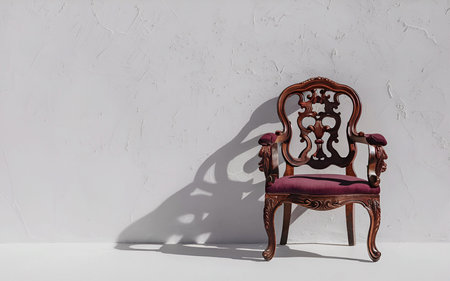 Vintage Comfort: Embracing the Charm of an Old Chairの写真素材