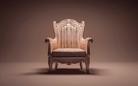 Vintage Comfort: Embracing the Charm of an Old Chairの写真素材