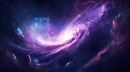 Vivid Galactic Nebula Starry Night in the Cosmos. Astronomy & Universe Wallpaper Featuring a...