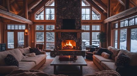 Sofa and Recliner Chair in Scandinavian Apartment Modern Living Room Interior Designの写真素材