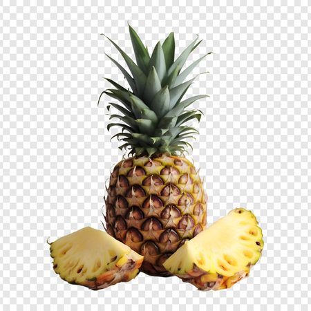 Pineapple Isolated with Transparent Backgroundの写真素材