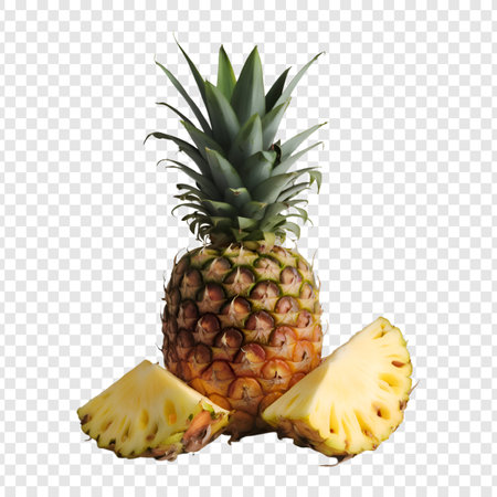 Pineapple Isolated with Transparent Backgroundの写真素材