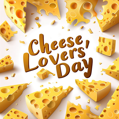 Cheese Lovers Day Poster Template, National Cheese Dayの写真素材